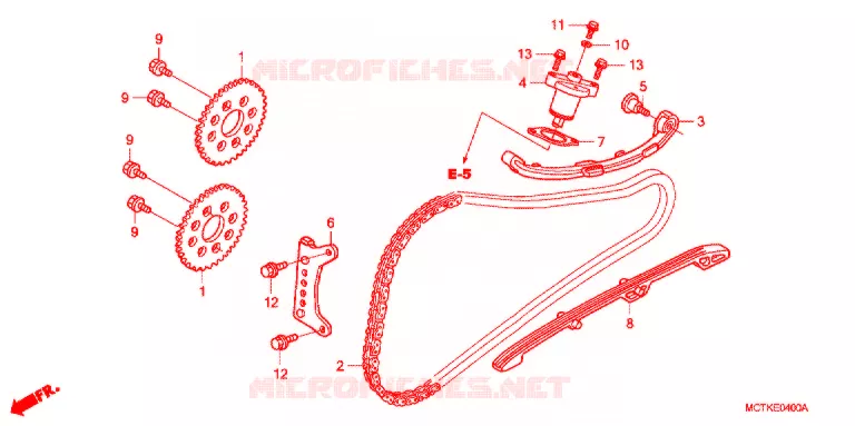 NOK KETTING/SPANNER Honda SCOOTER 400 SILVERWING 2007  FJS400D7
