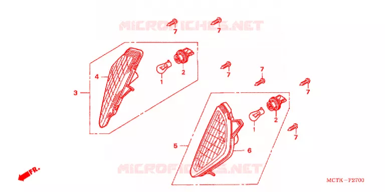 KNIPPERLICHT (FJS400A/D/FJS600A/D5-8) Honda SCOOTER 400 SILVERWING 2008  FJS400D8