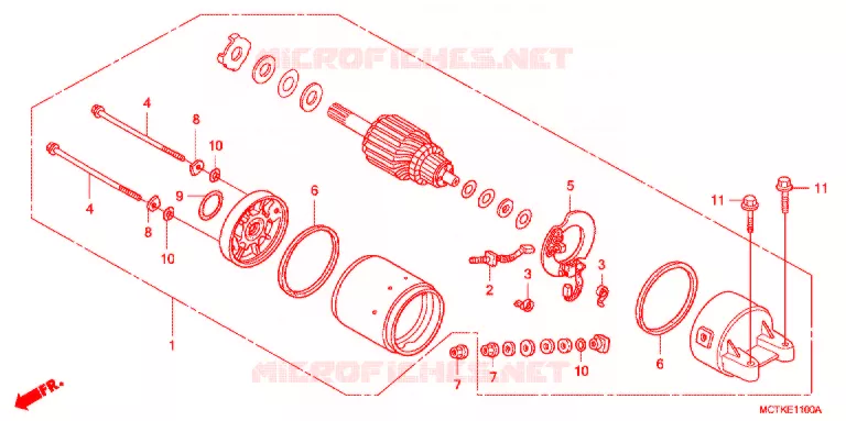 STARTMOTOR (FJS400A/D/FJS600A/D5-8) Honda SCOOTER 400 SILVERWING 2008  FJS400D8