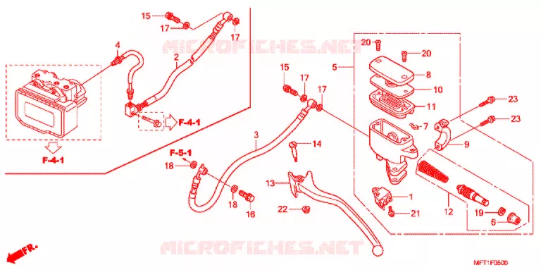 ACHTER REM HOOFD CILINDER Honda SCOOTER 400 SILVERWING 2013  FJS400D9_J
