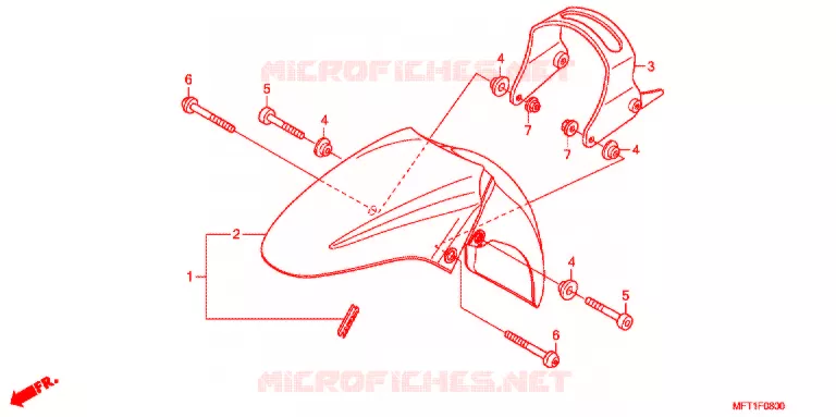 VOORSPATBORD Honda SCOOTER 400 SILVERWING 2009  FJS400D9_J