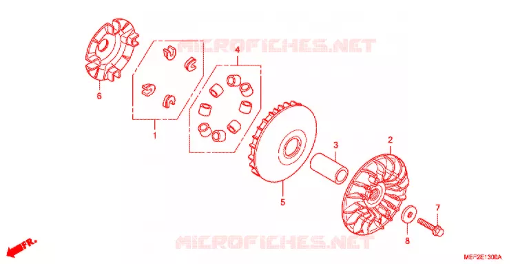 AANDRIJFFACE/ KICKSTARTER SPIL Honda SCOOTER 400 SILVERWING 2006  FJS400L5