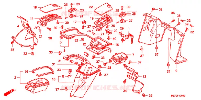 BEENSCHERM (FJS400L5/7) Honda SCOOTER 400 SILVERWING 2006  FJS400L5