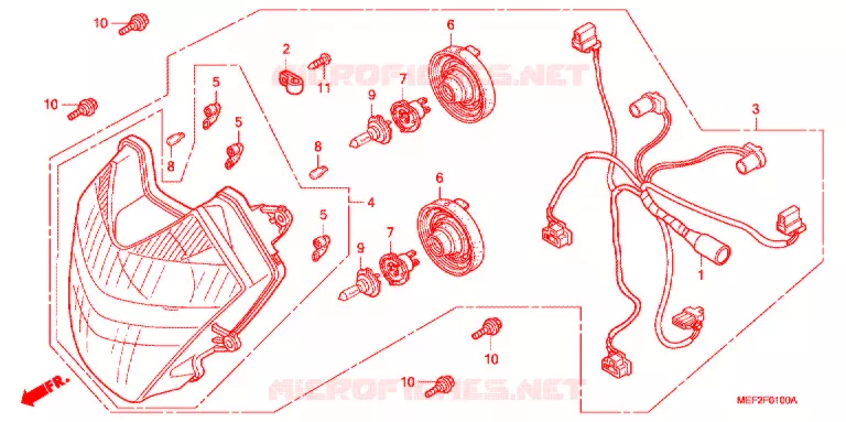 KOPLAMP (FJS400L5/7) Honda SCOOTER 400 SILVERWING 2008  FJS400L5