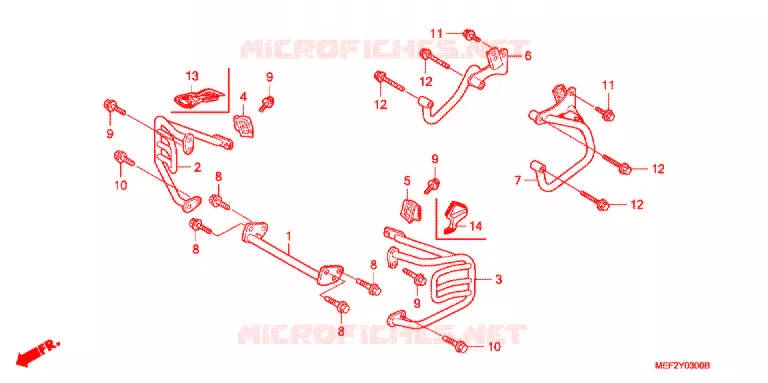 MOTOR BESCHERMING/VALBEUGEL MOTORBLOK Honda SCOOTER 400 SILVERWING 2007  FJS400L5