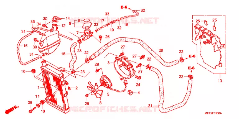 RADIATOR (FJS400L5/7) Honda SCOOTER 400 SILVERWING 2006  FJS400L5