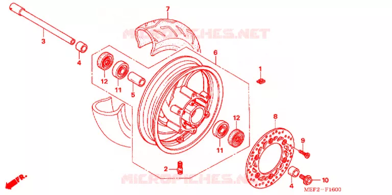 VOOR WIEL Honda SCOOTER 400 SILVERWING 2006  FJS400L5