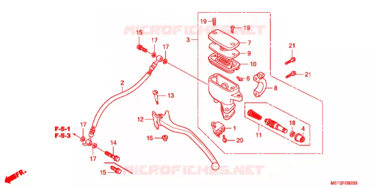 ACHTER REM HOOFD CILINDER Honda SCOOTER 400 SILVERWING 2012  FJS400L9_J