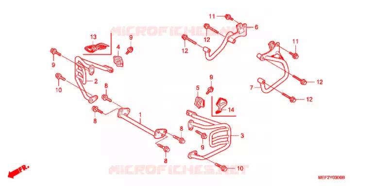 MOTOR BESCHERMING/VALBEUGEL MOTORBLOK Honda SCOOTER 400 SILVERWING 2016  FJS400L9_J