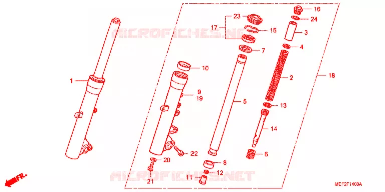 VOOR VORK Honda SCOOTER 400 SILVERWING 2014  FJS400L9_J
