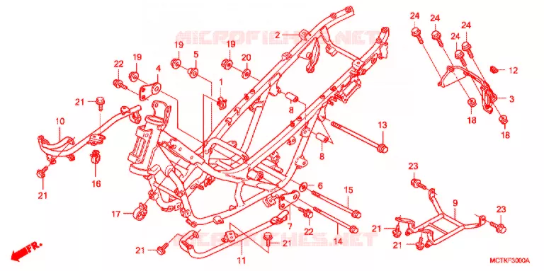 FRAME CHASSIS Honda SCOOTER 600 SILVERWING 2009  FJS600A9_J