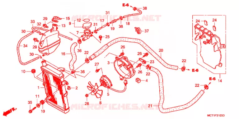 RADIATOR Honda SCOOTER 600 SILVERWING 2004  FJS600D4