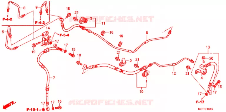 ACHTER REM SLANG (FJS600A/D9) Honda SCOOTER 600 SILVERWING 2009  FJS600D9