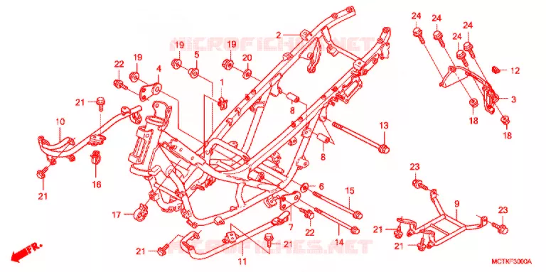 FRAME CHASSIS Honda SCOOTER 600 SILVERWING 2015  FJS600D9