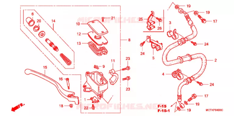 REMPOMP VOOR (FJS400D/FJS600D) Honda SCOOTER 600 SILVERWING 2014  FJS600D9
