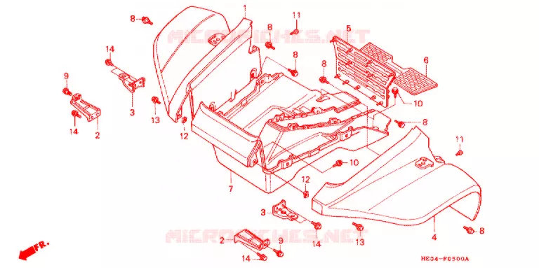 VOORSPATBORD Honda ATV 400 ODYSSEY 1990  FL400RL