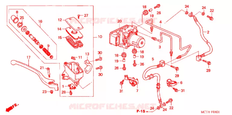 REMPOMP VOOR (FSC600A3/A4/A5) Honda SCOOTER 600 SILVERWING 2004  FSC600A4