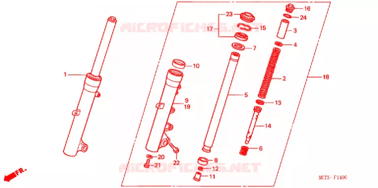 VOOR VORK Honda SCOOTER 600 SILVERWING 2004  FSC600A4