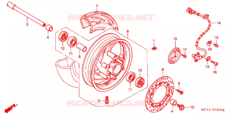 VOOR WIEL Honda SCOOTER 600 SILVERWING 2004  FSC600A4