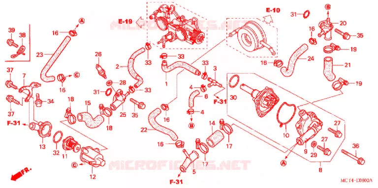 WATERPOMP Honda SCOOTER 600 SILVERWING 2004  FSC600A4