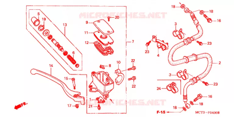 REMPOMP VOOR (FSC6002/D3/D4/D5) Honda SCOOTER 600 SILVERWING 2003  FSC600D3