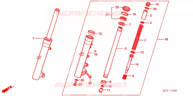VOOR VORK Honda SCOOTER 600 SILVERWING 2003  FSC600D3