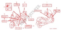 WAARSCHUWINGSLABEL (FSC6002/A3/A4/D3/D4) voor Honda SILVER WING 600 2004