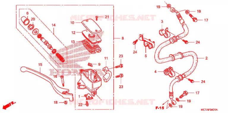 REMPOMP VOOR (FSC600D) Honda SCOOTER 600 SILVERWING 2006  FSC600D6