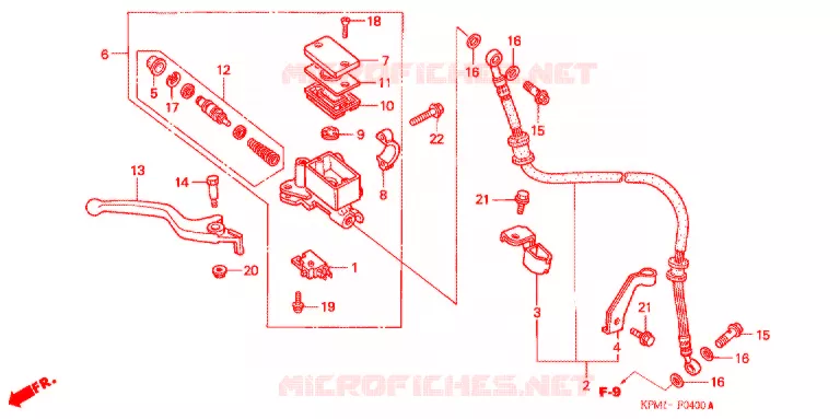 VOORREM HOOFDCILINDER Honda MOTO 223 FTR 2012  FTR2238