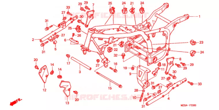 FRAME CHASSIS Honda MOTO 1500 GOLD-WING 2001  GL1500CD1