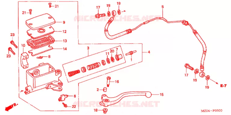 ACHTER REM HOOFD CILINDER Honda MOTO 1500 GOLD-WING 2002  GL1500CD2