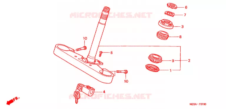 STURING STANG/BOVENSTE BRUG Honda MOTO 1500 GOLD-WING 2002  GL1500CD2