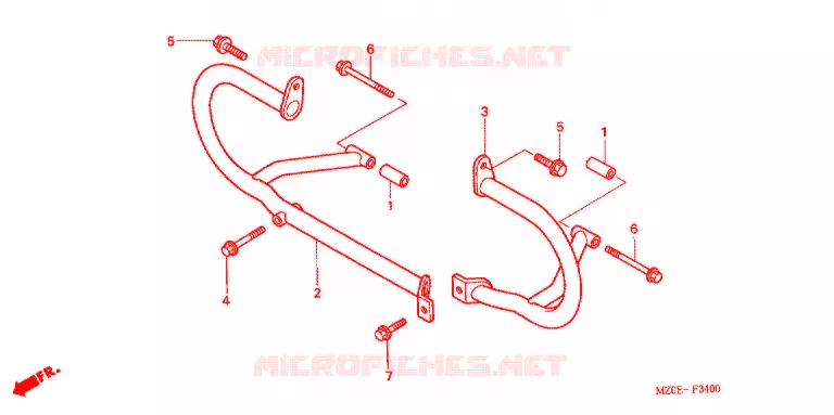 MOTOR BESCHERMING Honda MOTO 1500 GOLD-WING 2003  GL1500CD3