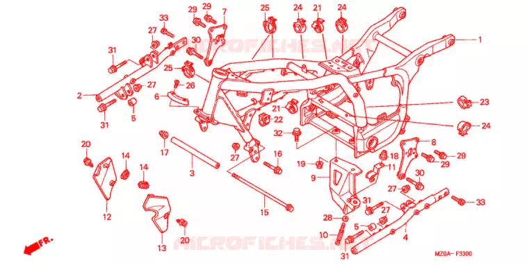 FRAME CHASSIS Honda MOTO 1500 GOLD-WING 2003  GL1500CD3