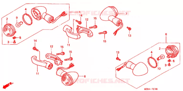 KNIPPERLICHT(2) Honda MOTO 1500 GOLD-WING 2003  GL1500CD3