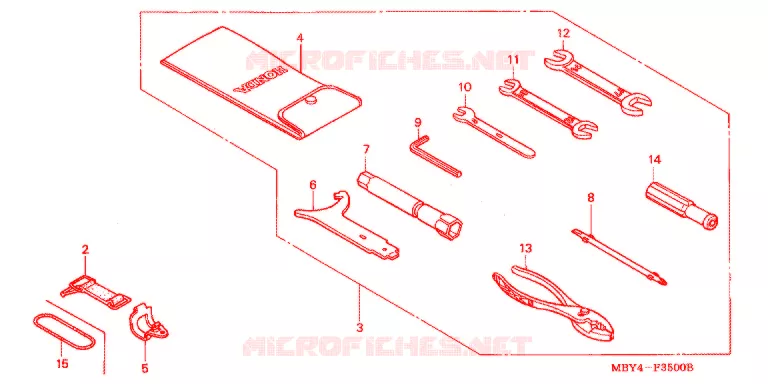 GEREEDSCHAP/ACCUVAK Honda MOTO 1500 GOLD-WING 2000  GL1500CFY