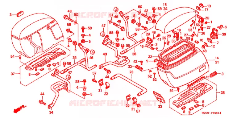 ZADELTAS Honda MOTO 1500 GOLD-WING 2000  GL1500CFY