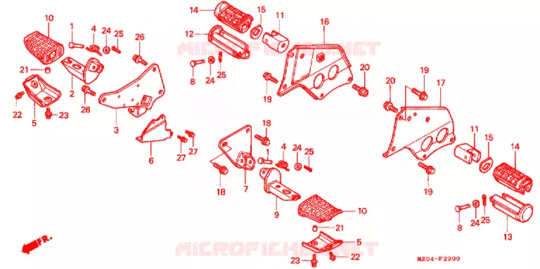 OPSTAP/KICKARM/ WISSEL PEDAAL Honda MOTO 1500 GOLD-WING 1997  GL1500CTV