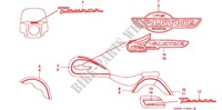 EMBLEEM/STREEP (GL1500CT) voor Honda VALKYRIE 1500 F6C TOURER 2000