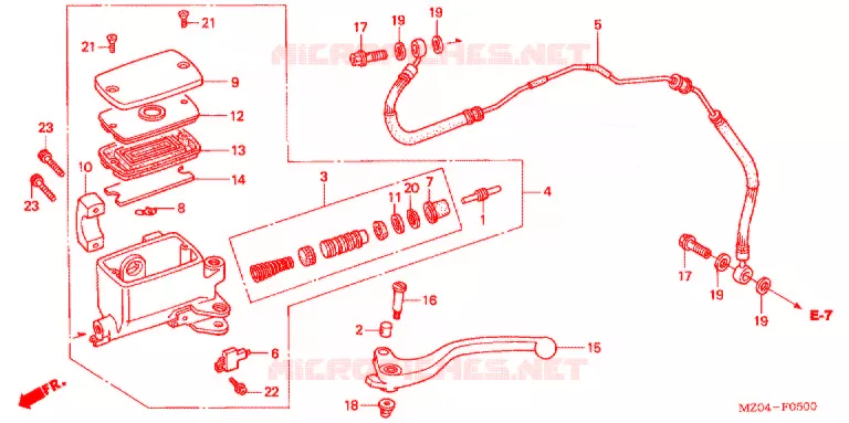 ACHTER REM HOOFD CILINDER Honda MOTO 1500 GOLD-WING 2000  GL1500CTY