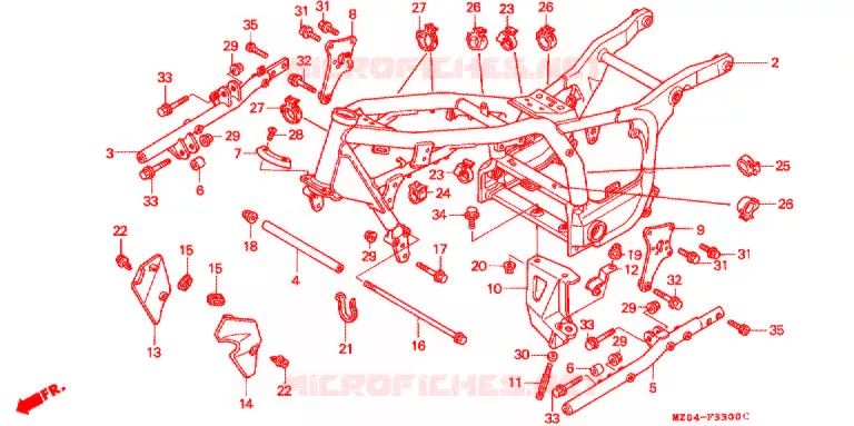 FRAME CHASSIS Honda MOTO 1500 GOLD-WING 2000  GL1500CTY