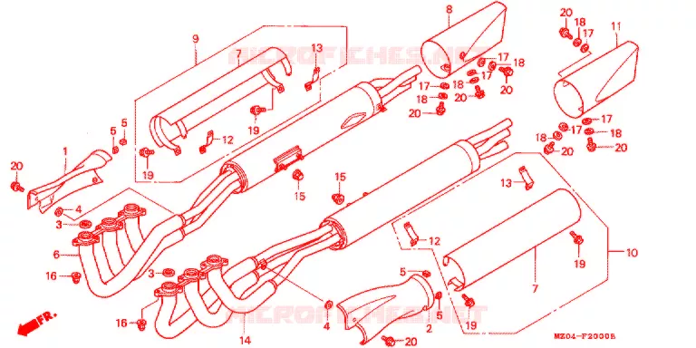 UITLAATDEMPER(2) Honda MOTO 1500 GOLD-WING 1998  GL1500CW