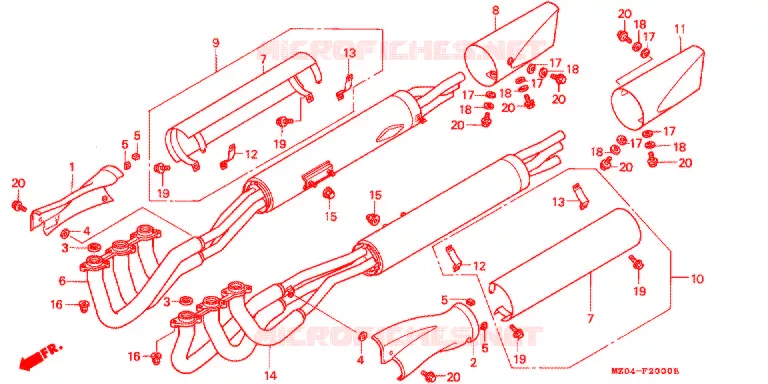UITLAATDEMPER(2) Honda MOTO 1500 GOLD-WING 2000  GL1500CY