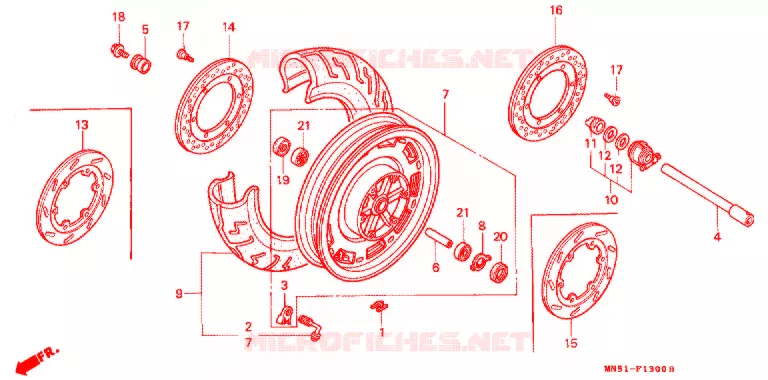 VOOR WIEL Honda MOTO 1500 GOLD-WING 1990  GL1500SEL_J