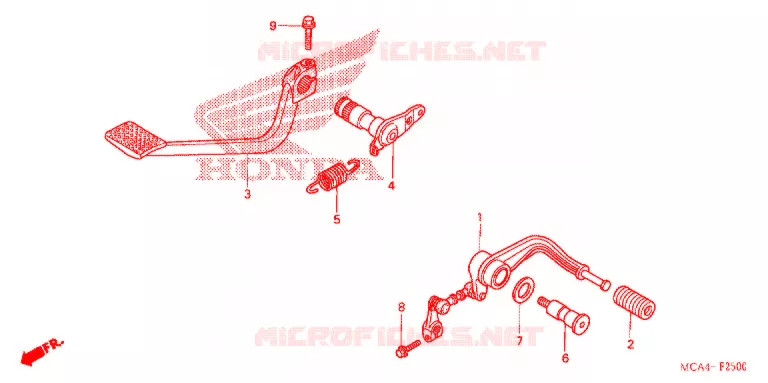OPSTAP/KICKARM/ WISSEL PEDAAL Honda MOTO 1800 GOLD-WING 2003  GL18003