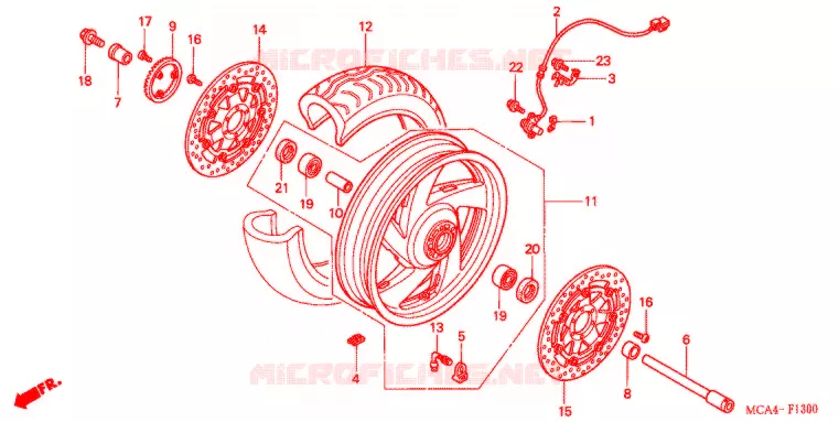 VOOR WIEL Honda MOTO 1800 GOLD-WING 2003  GL18003