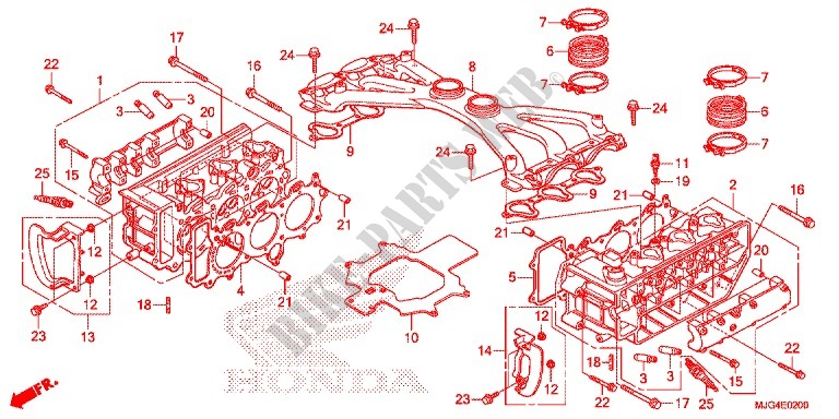 CILINDER/CILINDERKOP voor Honda F6B 1800 BAGGER DELUXE AC 2013