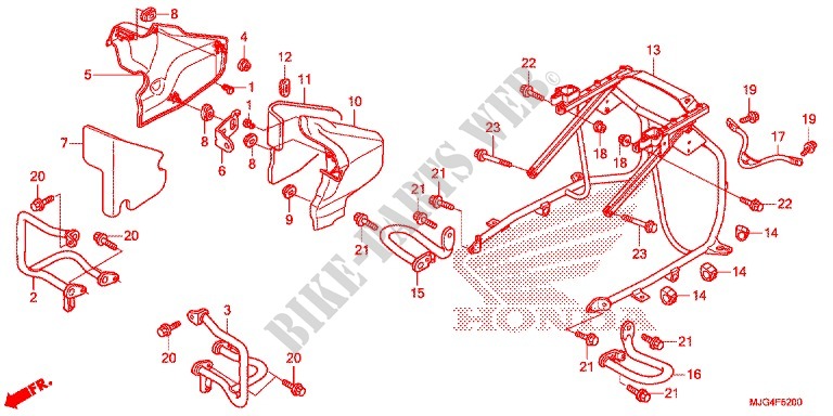 MOTOR BESCHERMING voor Honda F6B 1800 BAGGER DELUXE AC 2013