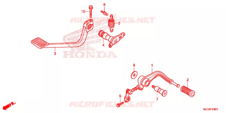 OPSTAP/KICKARM/ WISSEL PEDAAL Honda MOTO 1800 GOLD-WING 2014  GL1800BE
