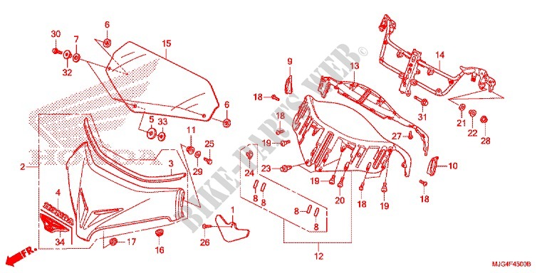 STURING HENDEL/HENDEL DEKSEL/WIND SCREEN voor Honda F6B 1800 BAGGER 2AC 2014